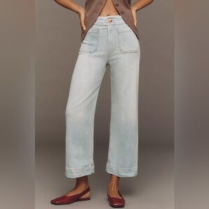 The Colette Crop High-Rise Wide-Leg Jeans by Maeve - Size 28